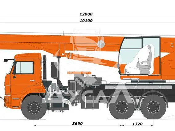 Автокран Камаз 65115 2020 года новый