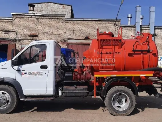 Вакуумная автоцистерна МВС-3,5 ГАЗОН на шасси ГАЗ С41R13 (насос PNR-124)  б/у