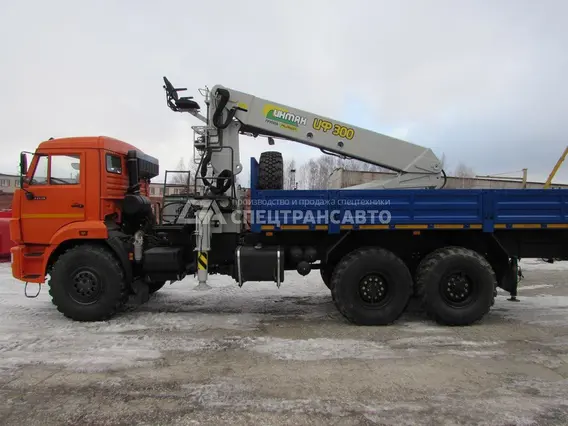 Самопогрузчик Бортовой КамАЗ 43118-50 с КМУ ИНМАН ИФ-300 (КПП ZF9)  б/у