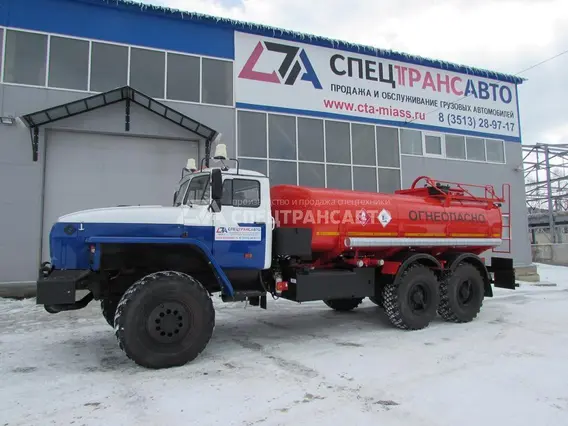 Бензовоз АЦ-10 на шасси Урал 4320-60 (насос НМШ 8-25-6,3/25)  б/у