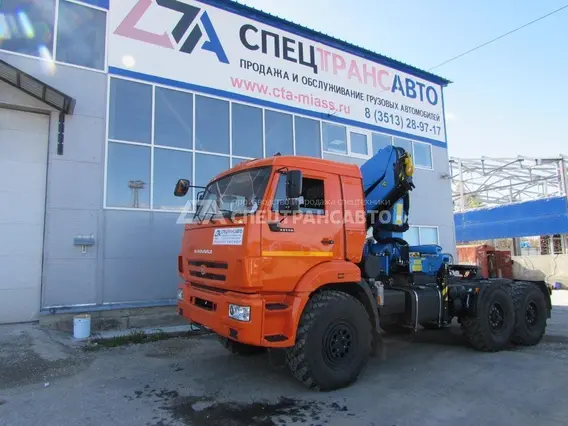 Тягач с КМУ Седельный тягач КамАЗ с КМУ Инман-150 (КПП ZF9)  б/у