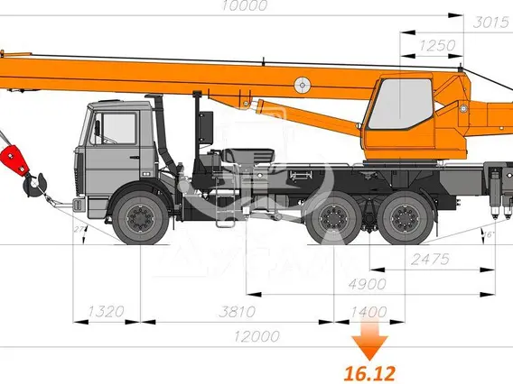 Автокран МАЗ 4370 2020 года новый