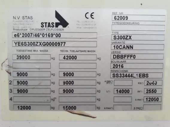 Полуприцеп-зерновоз Stas bioStar 2016 года б/у фото 9