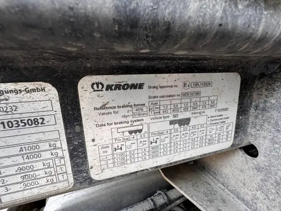 Грузовой полуприцеп общего назначения KRONE SD 2023 года б/у фото 9