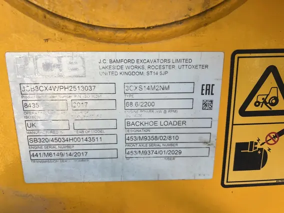 Экскаватор-погрузчик JCB 3CXS14M2NM 2017 года б/у фото 15