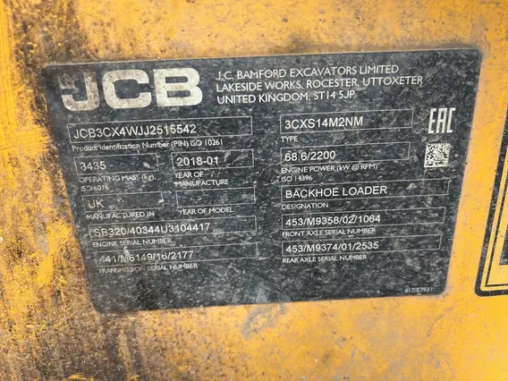 Экскаватор-погрузчик JCB 3CXS14M2NM 2018 года б/у фото 19