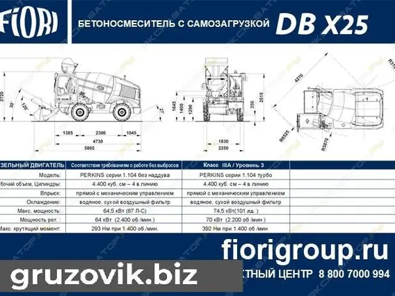Бетоносмеситель Fiori DB X25 2025 года новый фото 5