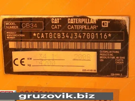 Дорожный каток Caterpillar CB34 XW 2008 года б/у фото 10