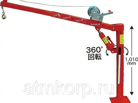 Кран-манипулятор Легкий кран манипулятор Unic КМУ 500 кг ручной гидравлический с лебедкой  б/у фото 2