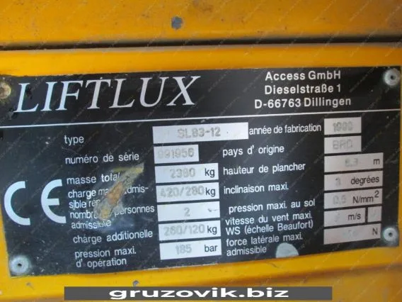 Автовышка Liftlux SL 83-12 1999 года б/у фото 6