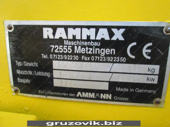 Дорожный каток Ammann RW 2900 2005 года б/у фото 4