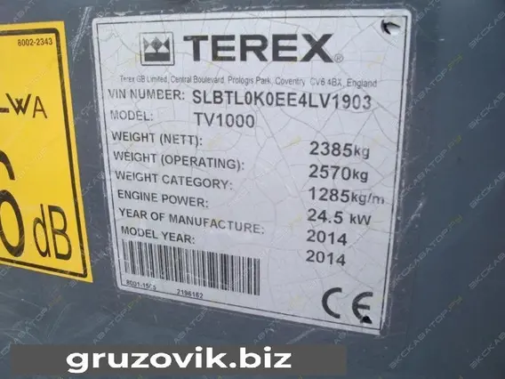 Дорожный каток Terex TV 1000 2014 года б/у фото 5