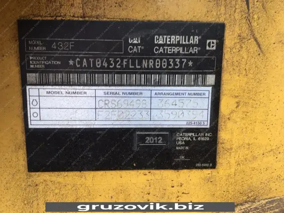 Экскаватор-погрузчик Caterpillar 432F 2012 года б/у фото 10