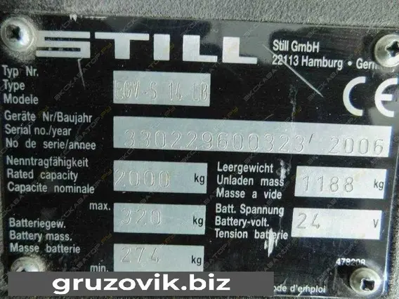 Штабелер Still EGV-S14LB 2006 года б/у фото 5