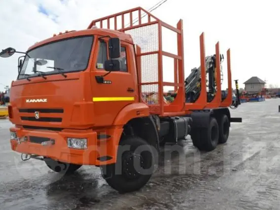 Лесовоз с КМУ Камаз 65111 2019 года б/у