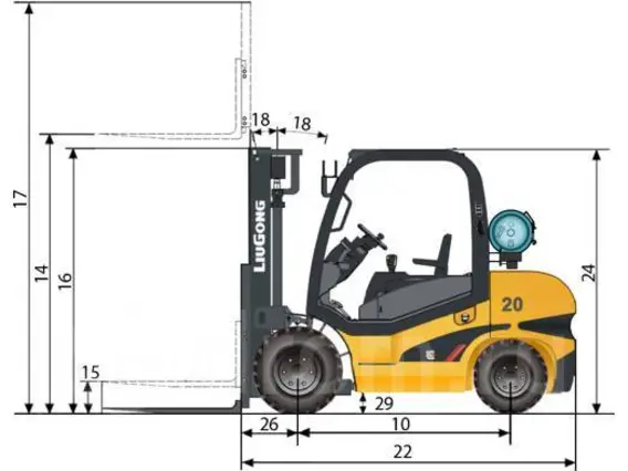 Вилочный погрузчик Газ-бензиновый вилочный погрузчик CLG2020H(LPG), 2019 2019 года б/у фото 2