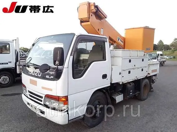 Автовышка Isuzu Elf кузов NKR66EP г 1996 вышка Tadano AT-100 подъем люльки 12.5 м пробег 181 т.км 2019 года б/у фото 6