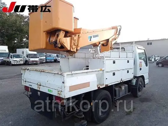 Автовышка Isuzu Elf кузов NKR66EP г 1996 вышка Tadano AT-100 подъем люльки 12.5 м пробег 181 т.км 2019 года б/у фото 8
