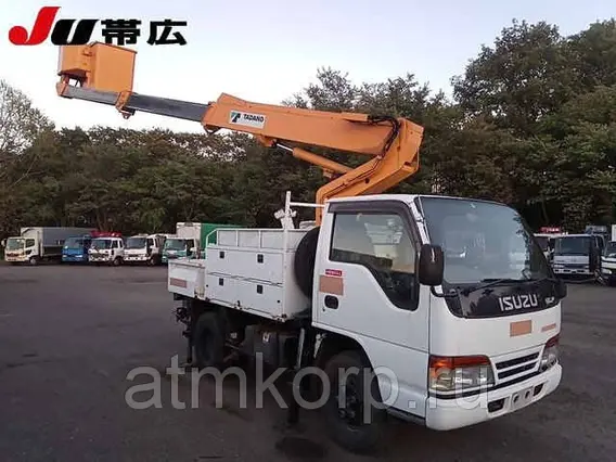 Автовышка Isuzu Elf кузов NKR66EP г 1996 вышка Tadano AT-100 подъем люльки 12.5 м пробег 181 т.км 2019 года б/у