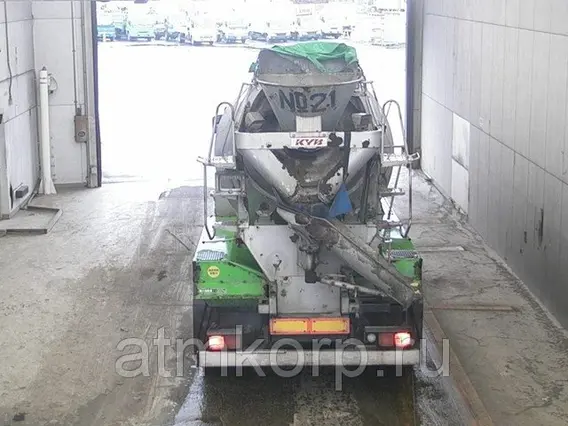 Автобетоносмеситель Mitsubishi Fuso кузов FQ62F г 2007 миксер KYB грузоподъемность 11 тн пробег 191 т.км 2019 года б/у фото 4