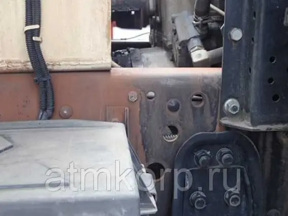 Автобетоносмеситель Mitsubishi Fuso кузов FQ62F г 2007 миксер ShinMaywa MW455-373S груз 11 тн пробег 158 т.км 2019 года б/у фото 4