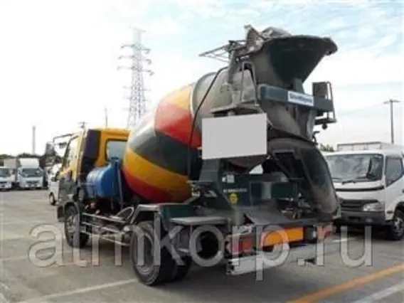 Автобетоносмеситель Mitsubishi Fuso кузов FK72FZ г 2007 миксер ShinMaywa грузопод 8,08 тн пробег 264 т.км 2019 года б/у фото 2