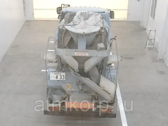 Автобетоносмеситель Mitsubishi Fuso FK72FZ г 2008 миксер KYB M32C объем 6,3 к.м. груз 7,82 тн пробег 276 т.км 2019 года б/у фото 4
