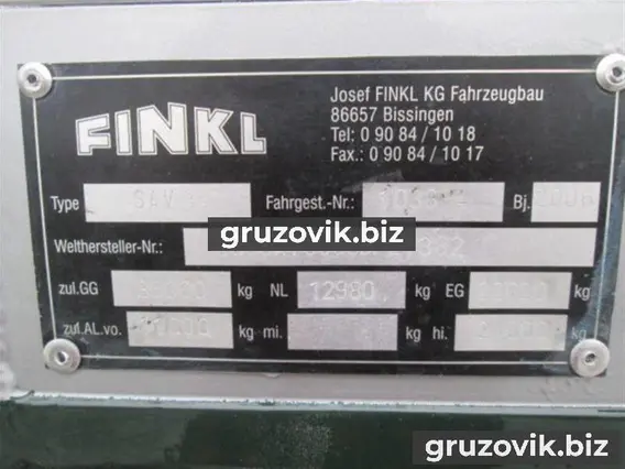 Скотовоз Finkl SAV 2006 года б/у фото 3