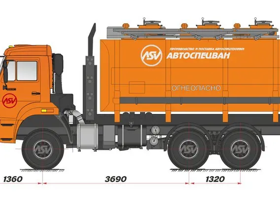 Бензовоз Камаз 65222-53 2019 года новый