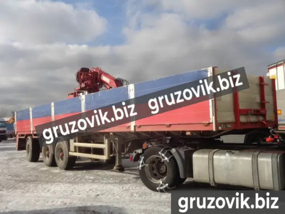 Бортовой Бортовой полуприцеп Floor с манипулятором Hiab 1996 года б/у фото 11