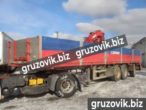 Бортовой Бортовой полуприцеп Floor с манипулятором Hiab 1996 года б/у фото 10