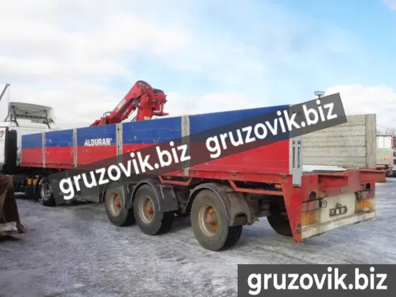 Бортовой Бортовой полуприцеп Floor с манипулятором Hiab 1996 года б/у фото 9