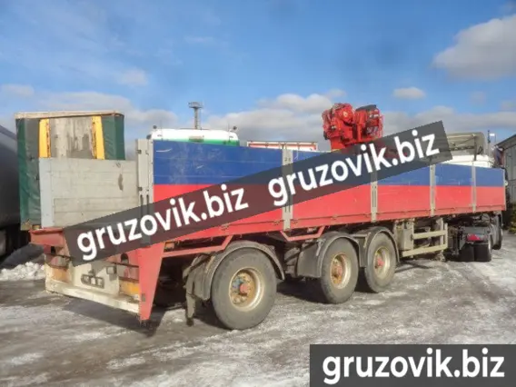 Бортовой Бортовой полуприцеп Floor с манипулятором Hiab 1996 года б/у фото 8