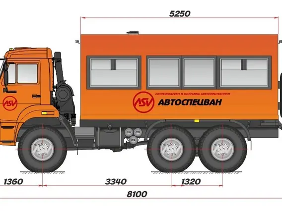 Вахтовый автобус Камаз 5350-3044-42 2018 года новый