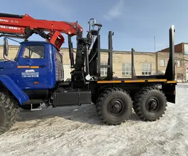 Лесовоз с КМУ Лесовоз  Урал 5557 с КМУ  2008 года б/у фото 2