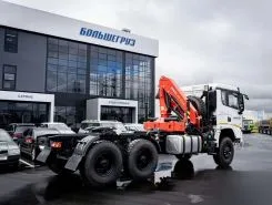 Тягач с КМУ Shacman X3000 Инман ИМ-150N 2024 года новый фото 2
