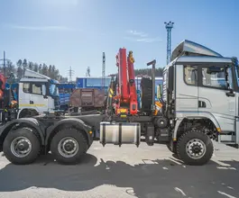 Тягач с КМУ Shacman SX42586V385 2025 года новый фото 4