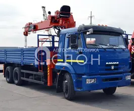 Самопогрузчик КАМАЗ 65117 с КМУ Kanglim 1256GII 2026 года новый фото 2