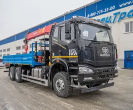 Самопогрузчик FAW 3250 с КМУ  2025 года новый фото 2