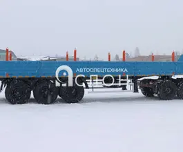 Бортовой Полуприцеп бортовой (длина 12 м, грузоподъемность 30 т, с кониками) 2025 года новый фото 4