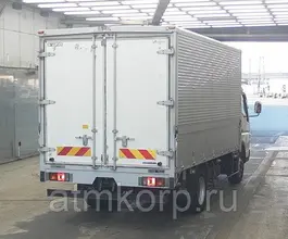 Грузовик фургон бабочка MITSUBISHI CANTER кузов FEB80 гв 2011 груз 3,5 тн объем 17,27 куб м пробег 77 т.км  б/у фото 2