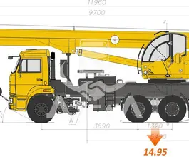 Автокран   Камаз 65115 2020 года новый