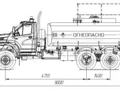 Автотопливозаправщик АТЗ 10 м3  Урал 4320 NEXT  новый фото 2