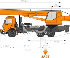 Автокран   Камаз 65115 2020 года новый