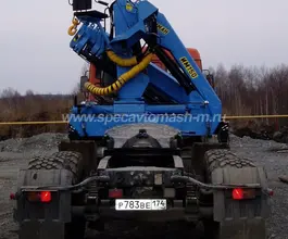 Тягач с КМУ Камаз 65115  новый фото 2