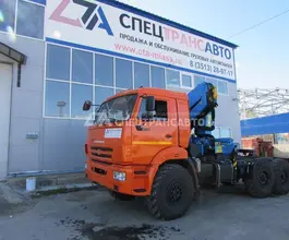 Тягач с КМУ Седельный тягач КамАЗ с КМУ Инман-150 (КПП ZF9)  б/у