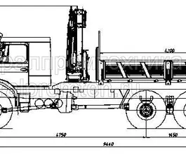 Самопогрузчик Mercedes-Benz Zetros с КМУ   б/у