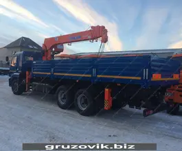 Самопогрузчик Камаз 65117 с КМУ  2018 года б/у фото 2