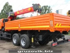 Самопогрузчик Камаз 65115 с КМУ PALFINGER ИТ 150 2019 года б/у фото 4