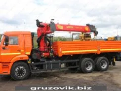 Самопогрузчик Камаз 65115 с КМУ PALFINGER ИТ 150 2019 года б/у фото 5